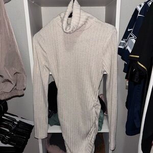Cream Turtleneck Sweater